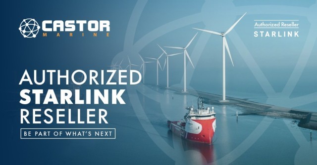 Fornitore ufficiale di Starlink Maritime di Castor Marine