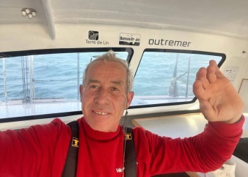 Roland Jourdain first to finish in Route du Rhum on Outremer we explore