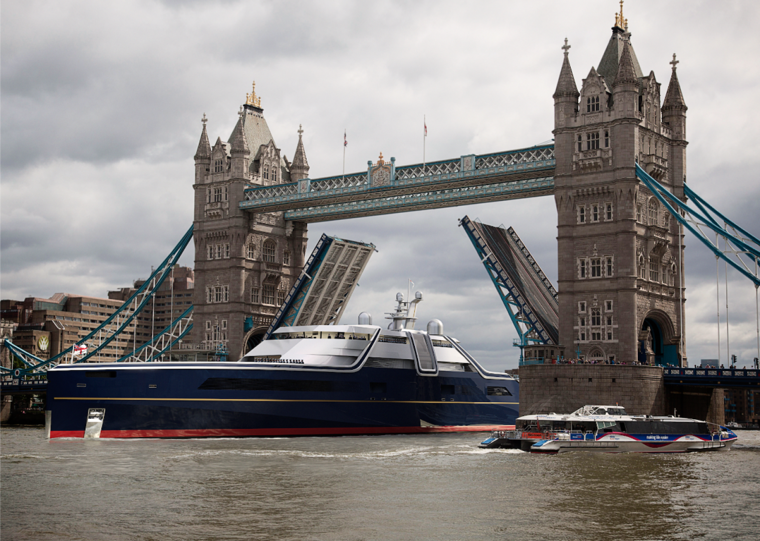 Vitruvius Yachts reinterprets the Royal Yacht Britannia with a highly technological 125m superyacht