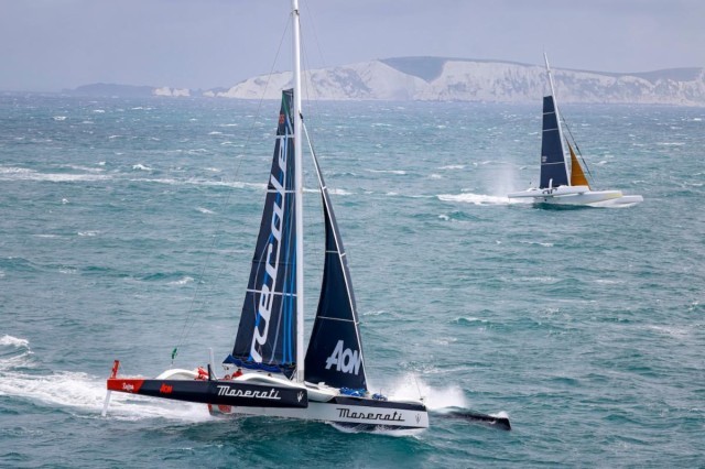 A multihull showdown is expected with three 70ft (21m) multihulls already confirmed for the RORC Transatlantic Race starting on January 8th, 2022 © Carlo Borlenghi/Rolex/2021 Rolex Fastnet Race
