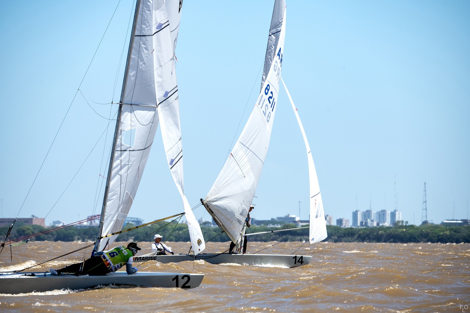 First windy day for the 2022 Star South American Championship