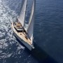 Oyster Yachts 60 foot 595 Sailing Yacht Drone Blue Ocean