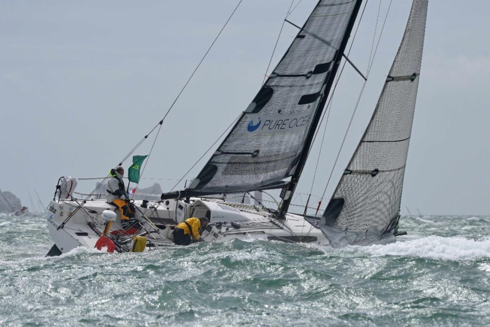 Competing Two-Handed in IRC Four with Nicolas Brossay, Ludo Gerard’s JPK 1080 Solenn for Pure Ocean ﻿© Rick Tomlinson