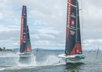 Emirates Team New Zealand begin two boat testing