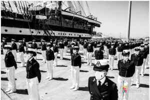 Marina Militare: Nave scuola Amerigo Vespucci in sosta a Port Mahon