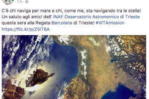 Paolo Nespoli saluta Trieste e la Barcolana dallo spazio